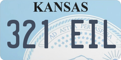 KS license plate 321EIL