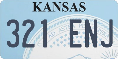 KS license plate 321ENJ
