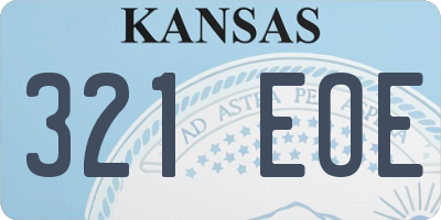 KS license plate 321EOE