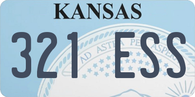 KS license plate 321ESS