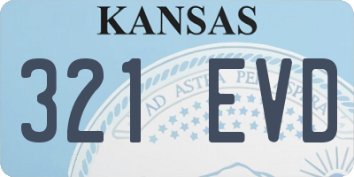 KS license plate 321EVD