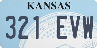 KS license plate 321EVW