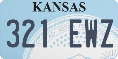 KS license plate 321EWZ
