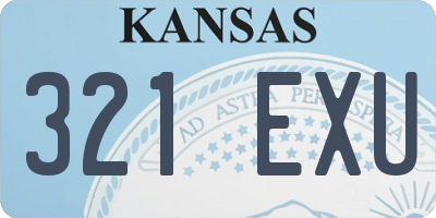 KS license plate 321EXU