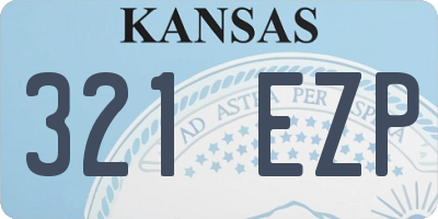 KS license plate 321EZP