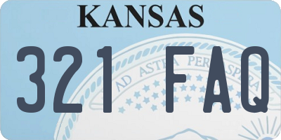KS license plate 321FAQ
