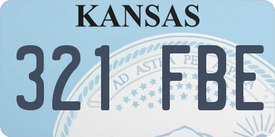 KS license plate 321FBE