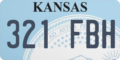 KS license plate 321FBH