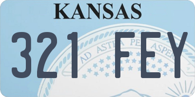 KS license plate 321FEY
