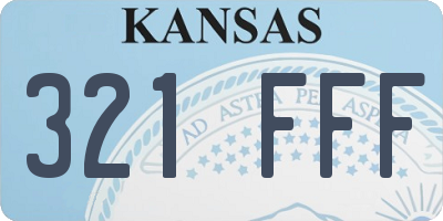 KS license plate 321FFF