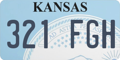 KS license plate 321FGH