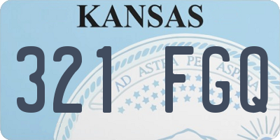 KS license plate 321FGQ