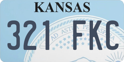 KS license plate 321FKC