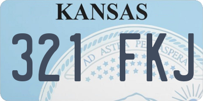 KS license plate 321FKJ