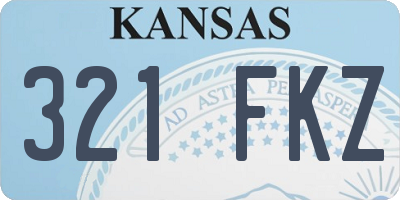 KS license plate 321FKZ