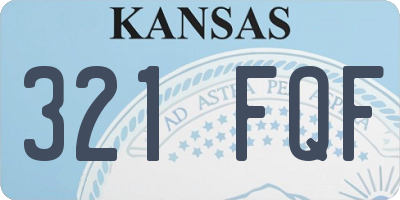KS license plate 321FQF