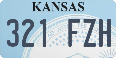 KS license plate 321FZH