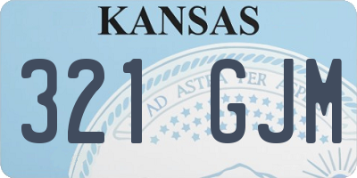 KS license plate 321GJM
