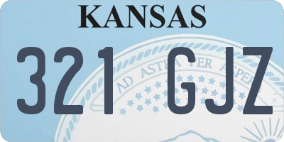 KS license plate 321GJZ