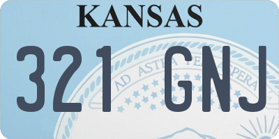 KS license plate 321GNJ