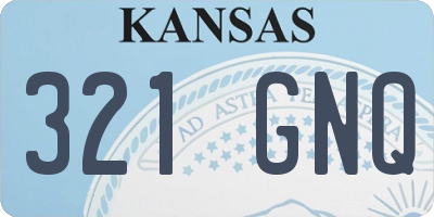 KS license plate 321GNQ