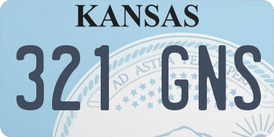 KS license plate 321GNS