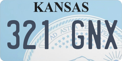 KS license plate 321GNX