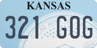 KS license plate 321GOG