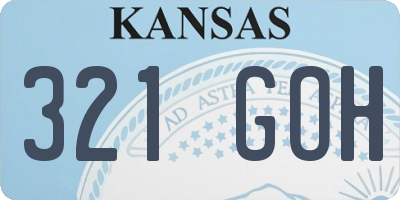KS license plate 321GOH