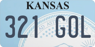 KS license plate 321GOL