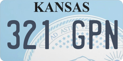 KS license plate 321GPN