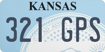 KS license plate 321GPS