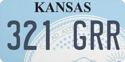KS license plate 321GRR