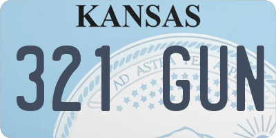 KS license plate 321GUN