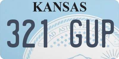 KS license plate 321GUP