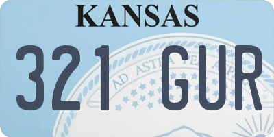 KS license plate 321GUR