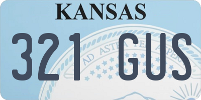KS license plate 321GUS