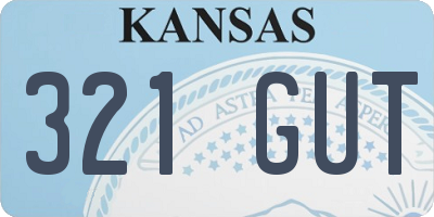 KS license plate 321GUT
