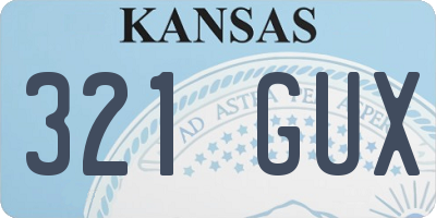 KS license plate 321GUX