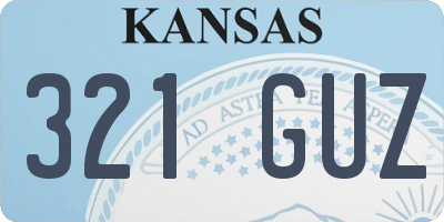 KS license plate 321GUZ