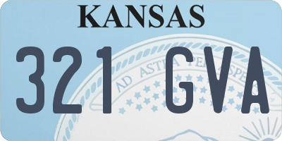 KS license plate 321GVA