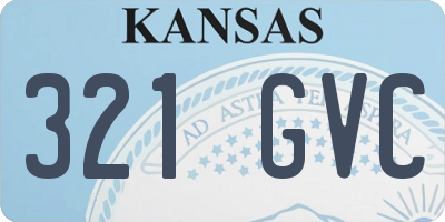 KS license plate 321GVC