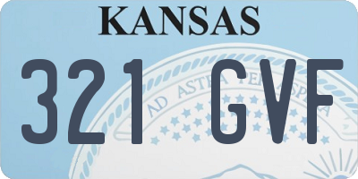 KS license plate 321GVF