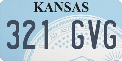 KS license plate 321GVG