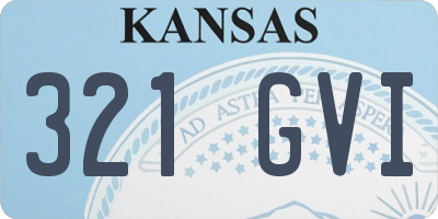 KS license plate 321GVI
