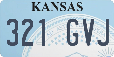 KS license plate 321GVJ