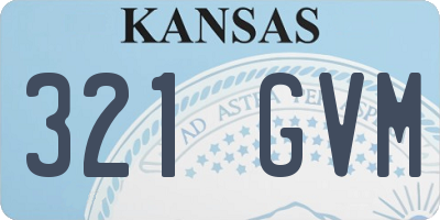 KS license plate 321GVM