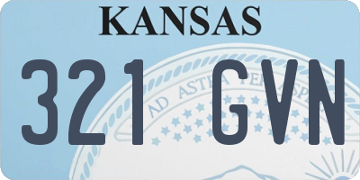 KS license plate 321GVN