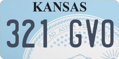 KS license plate 321GVO