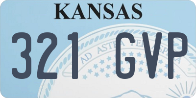 KS license plate 321GVP